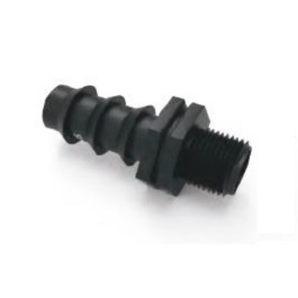 BLACK BARBED MALE NIPPLE 16 x 3/4" MM