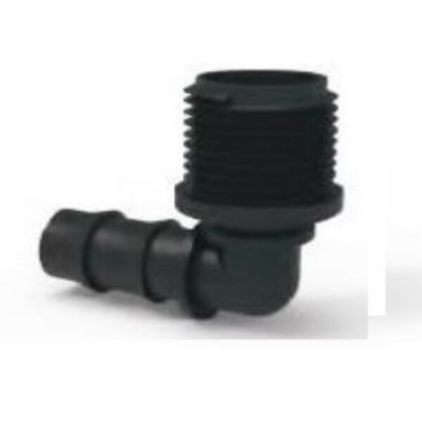 BARBED MALE ELBOW- 16X3/4" MM